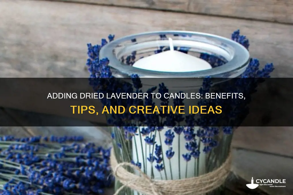 can you put dried lavender in candles
