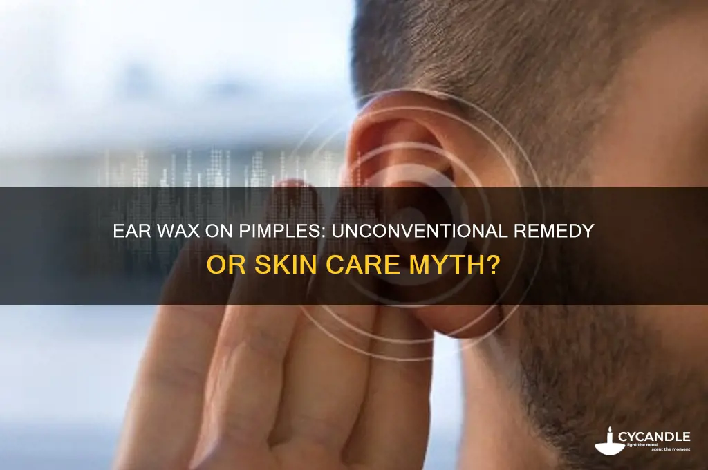 can you put ear wax on a pimple