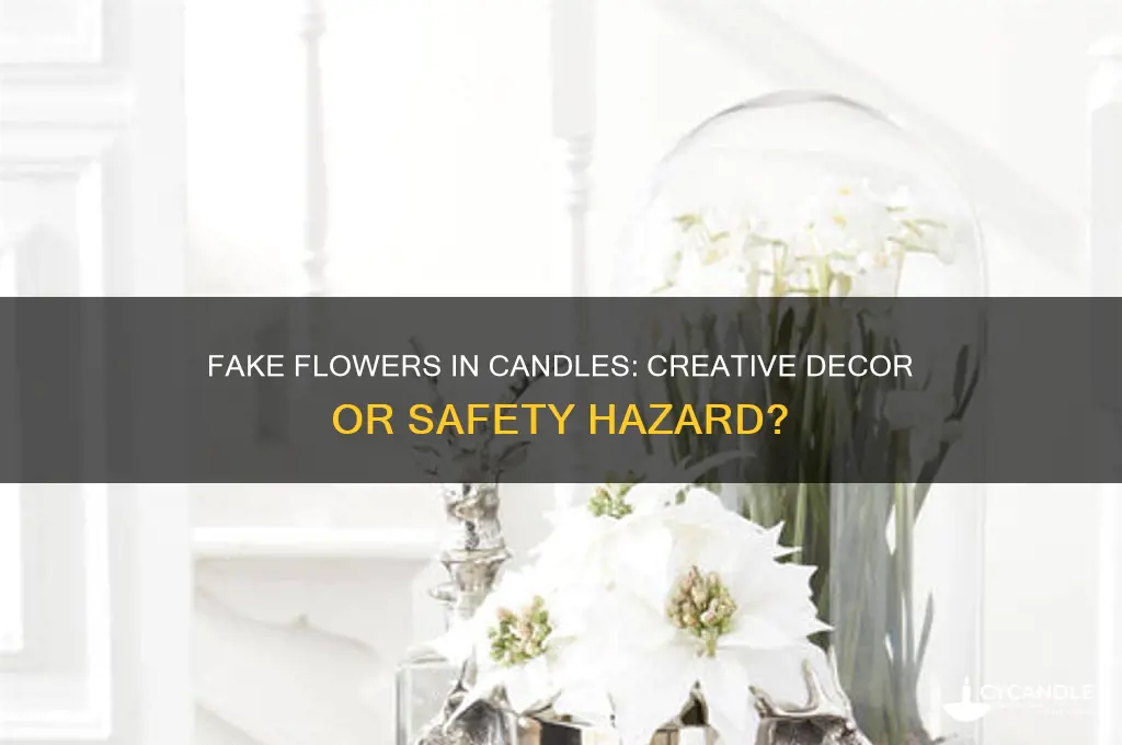 can you put fake flowers in candles