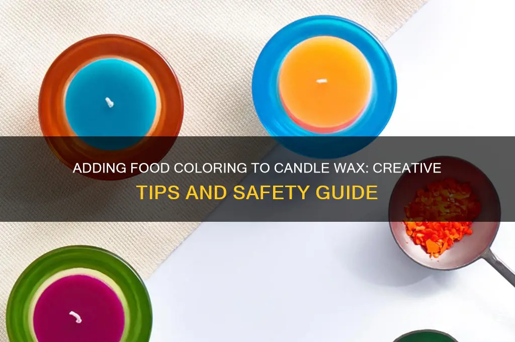 can you put food dye in candle wax