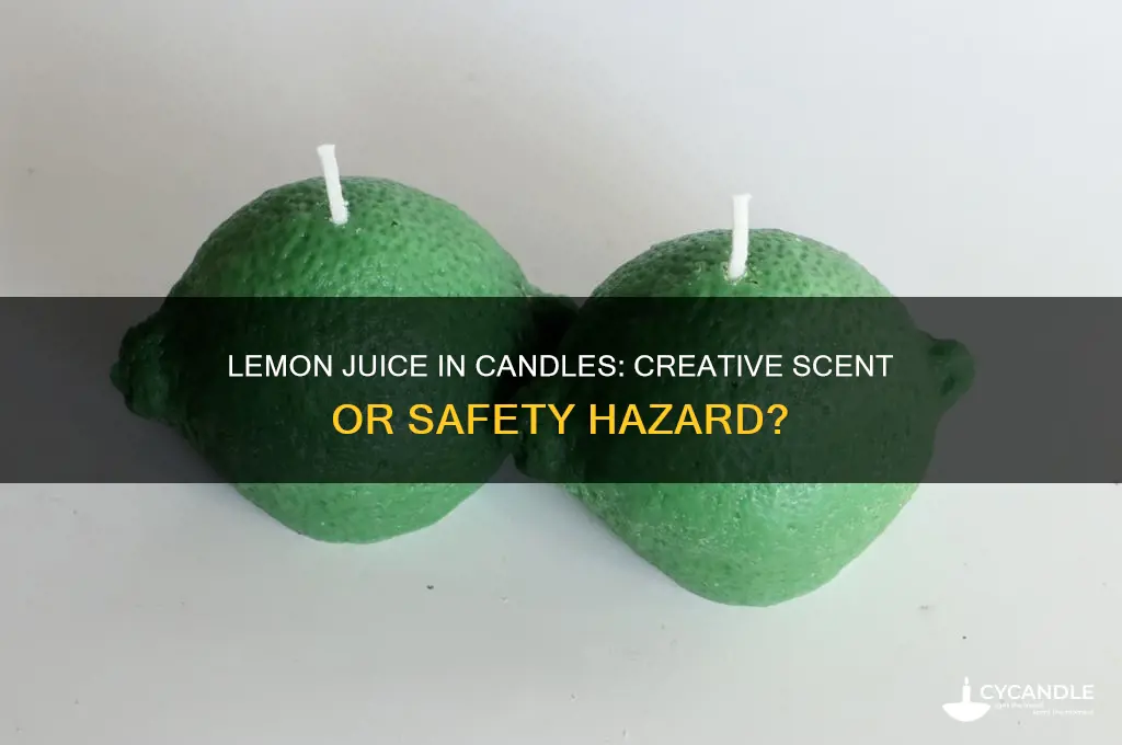 can you put lemon juice in candles