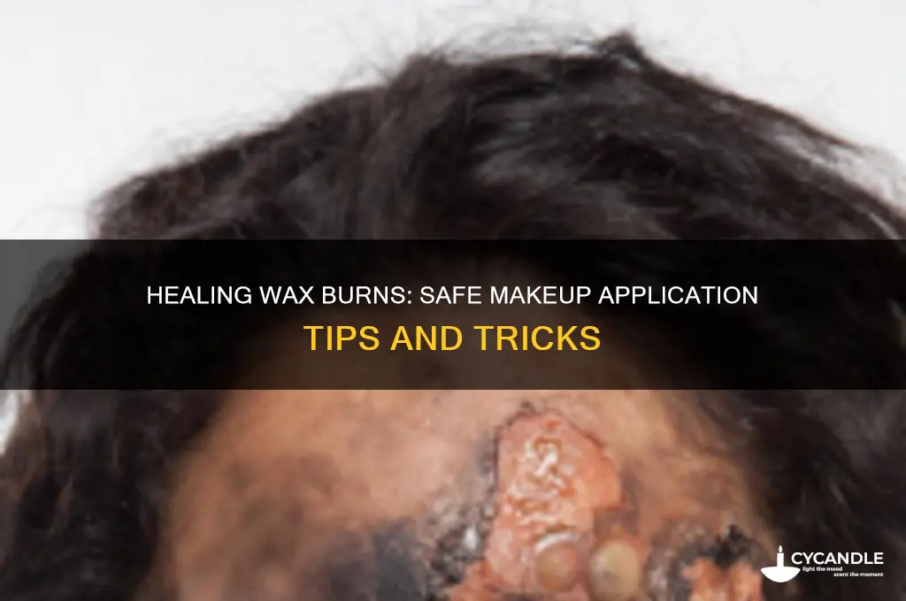 can you put makeup on a wax burn