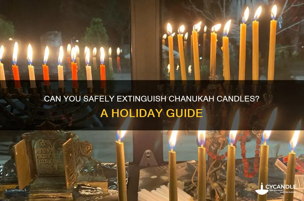 can you put out chanukah candles
