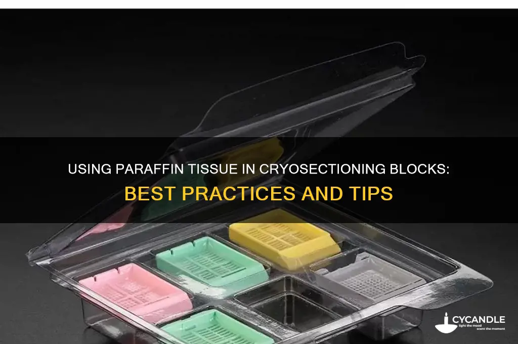 can you put paraffin tissue into cryosectioning blocks