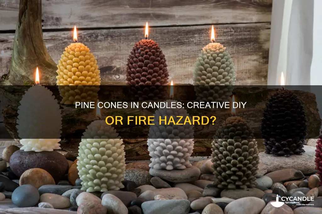 can you put pine cones in candles