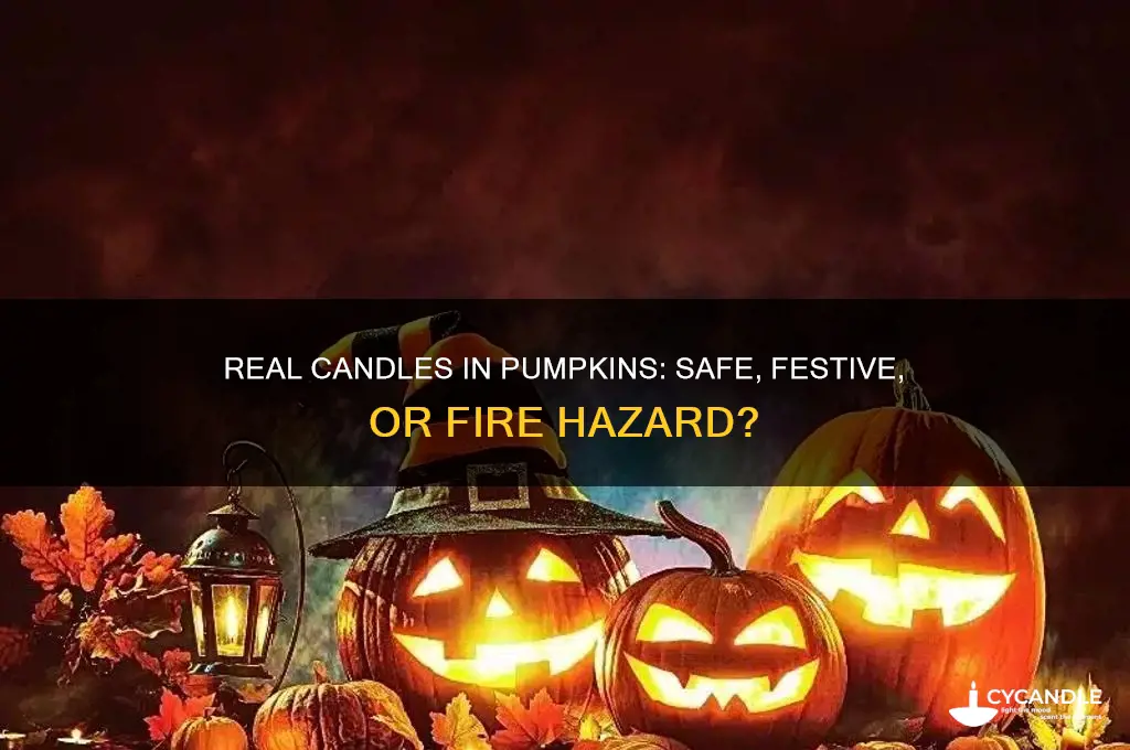 can you put real candles in pumpkins