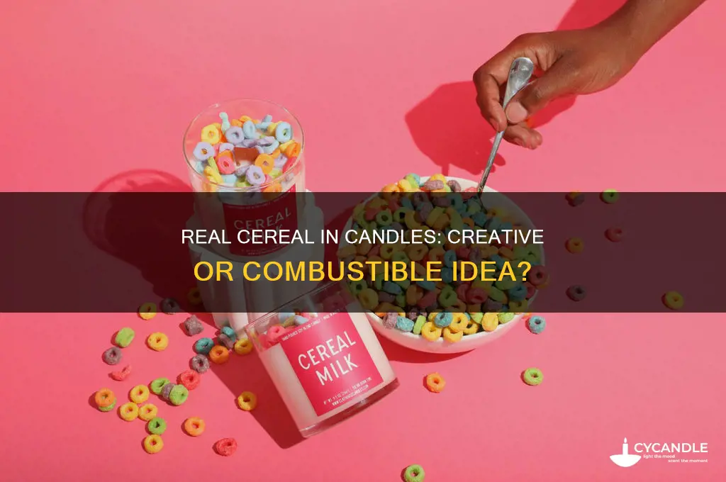 can you put real cereal in candles