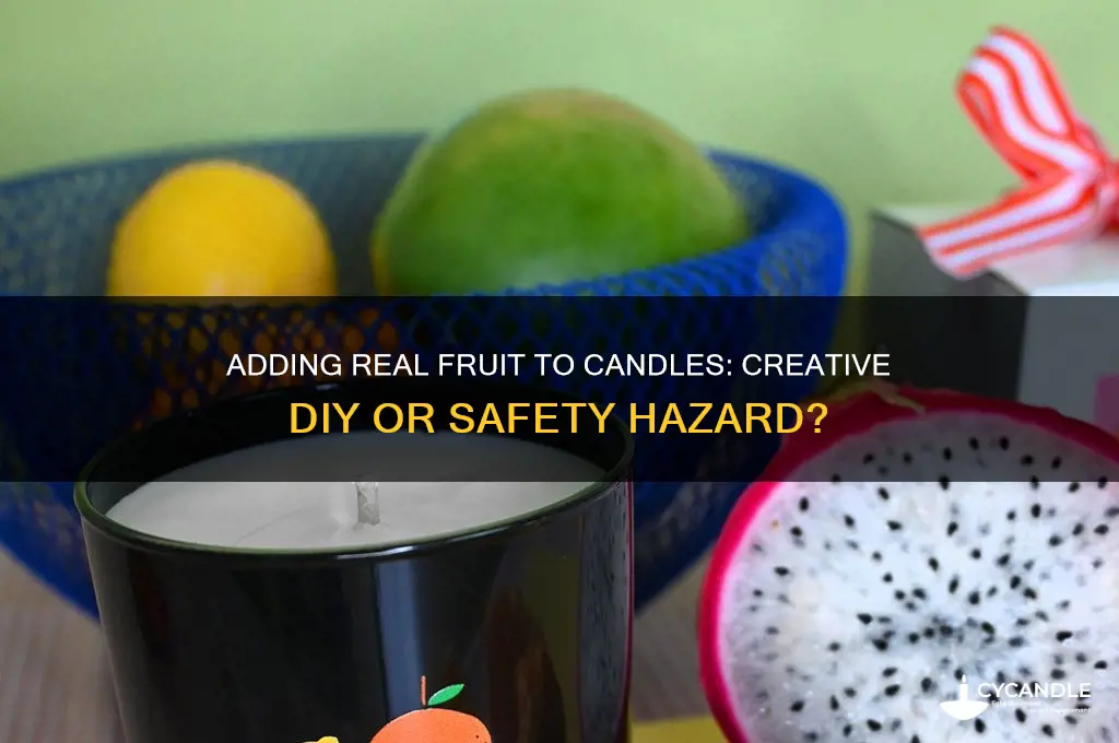 can you put real fruit in candles