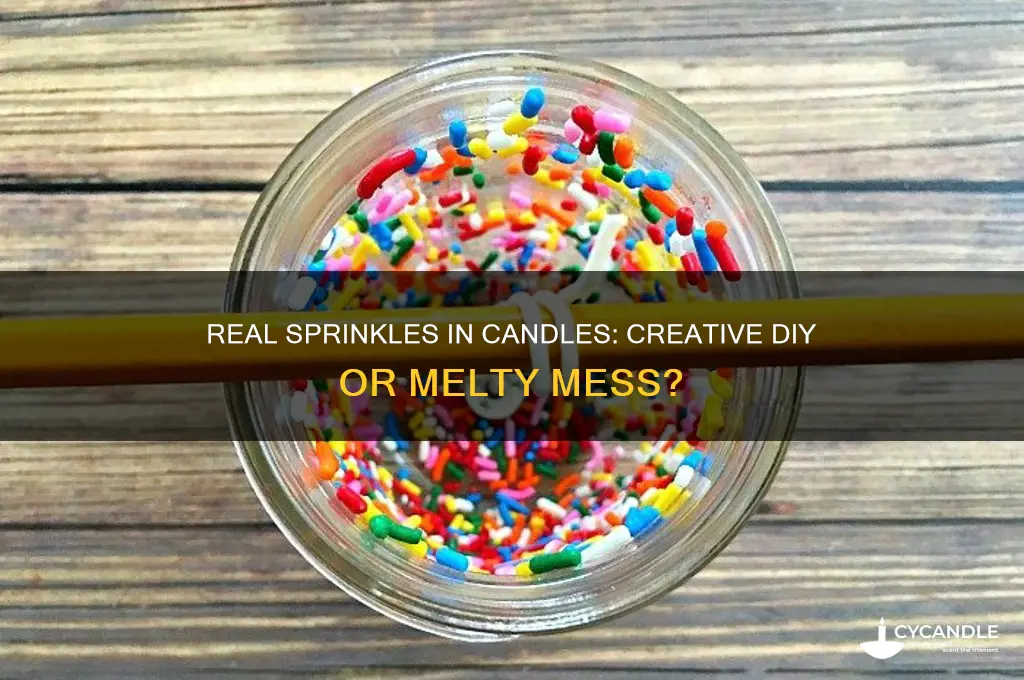 can you put real sprinkles in candles