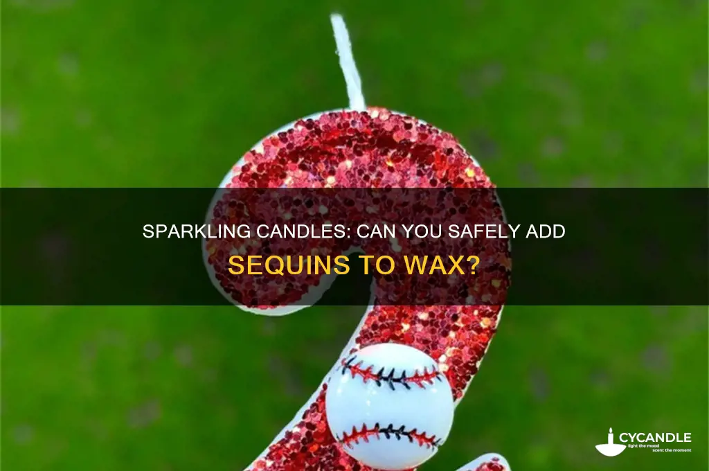 can you put sequins in candles