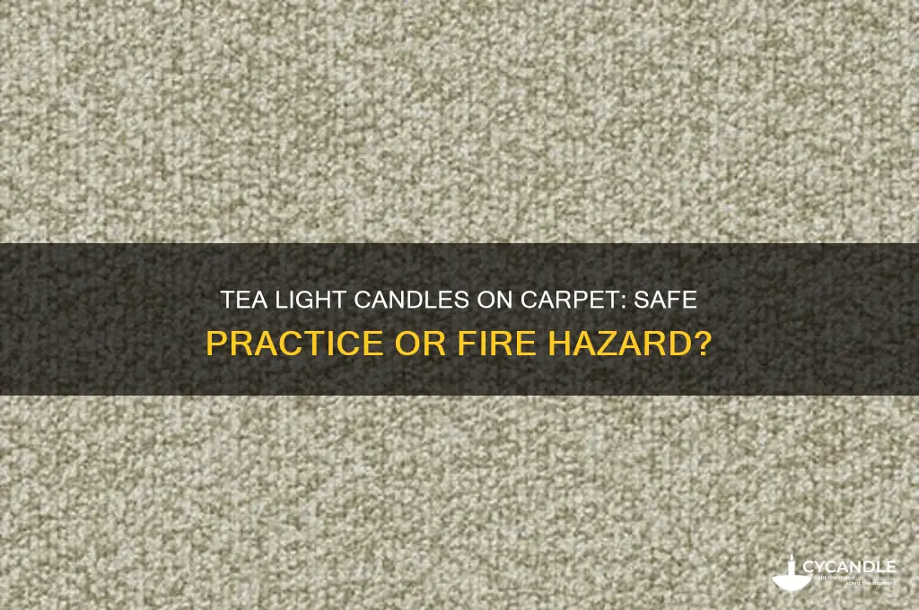 can you put tea light candles on carpet