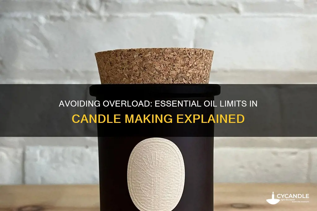 can you put too much essential oil in a candle