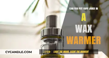 Can You Put Vape Juice in a Wax Warmer? Risks Explained