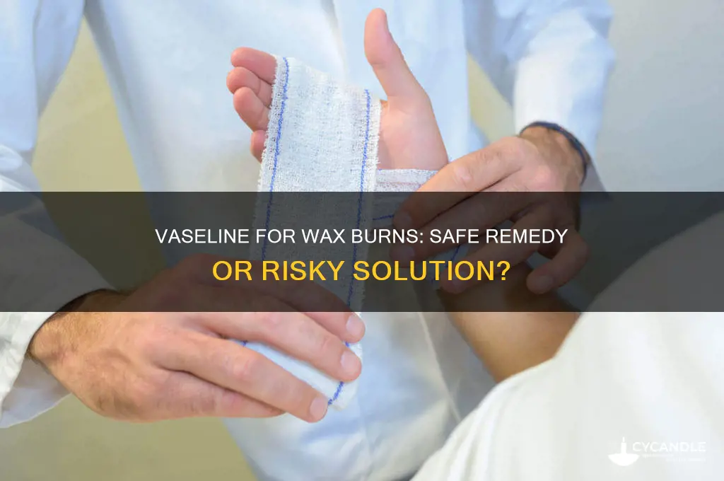 can you put vaseline on a wax burn