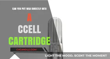 Can You Put Wax Directly into a CCELL Cartridge?