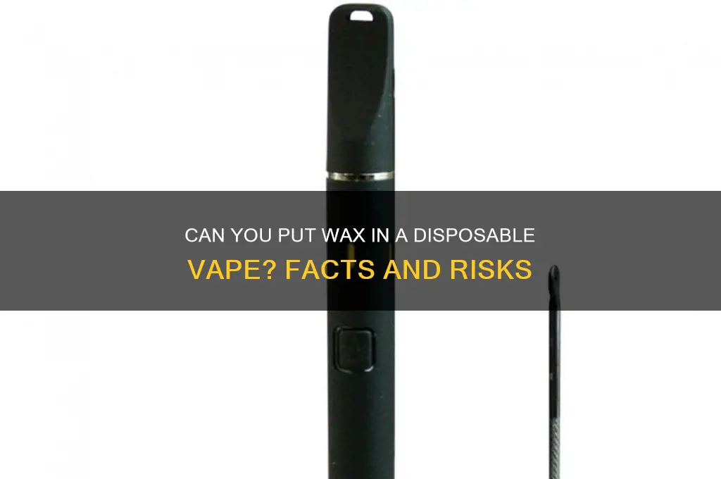 can you put wax in a disposable