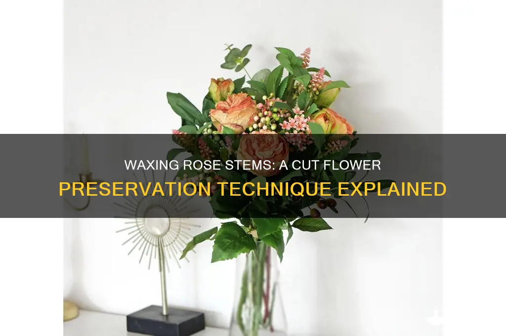can you put wax on cut end of roses