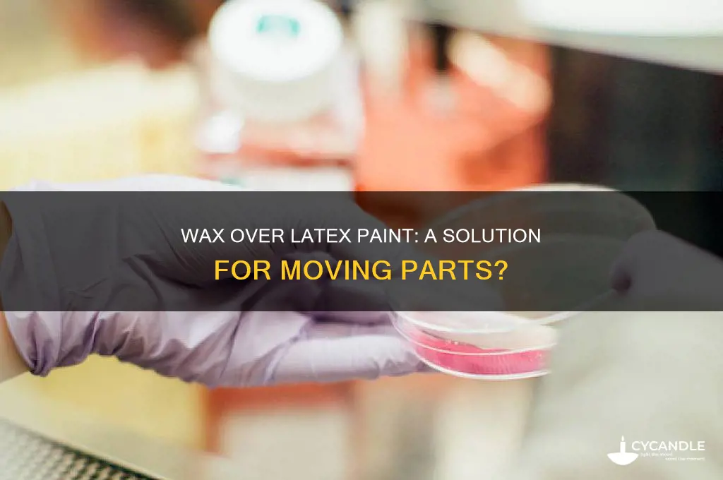 can you put wax over latex paint for moving parts