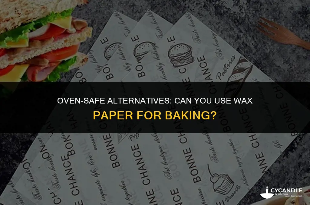 can you put wax paper in the oven to bake