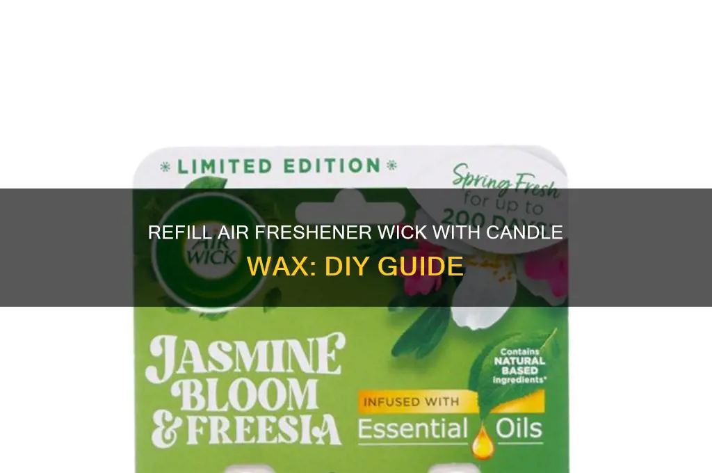 can you refill air freshner wick with candle