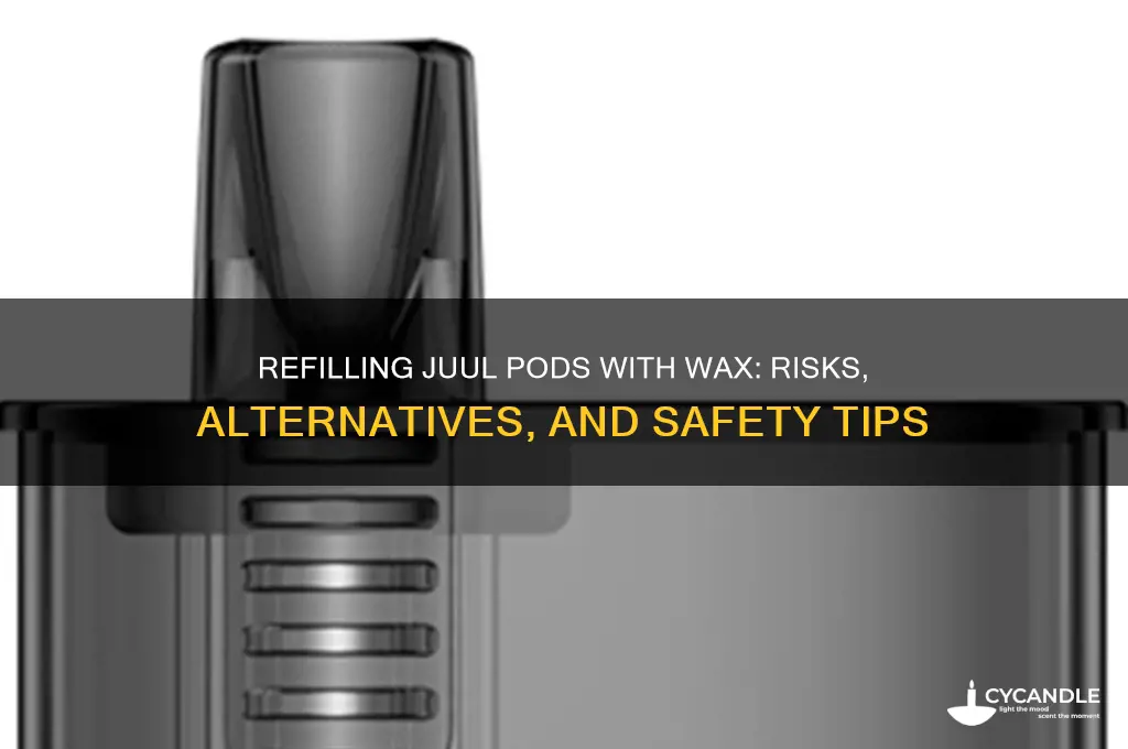 can you refill juul pods with wax