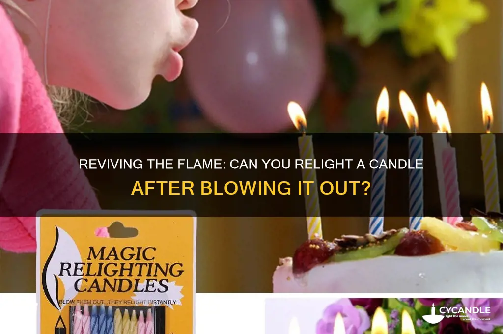 can you relight a candle after blowing it out