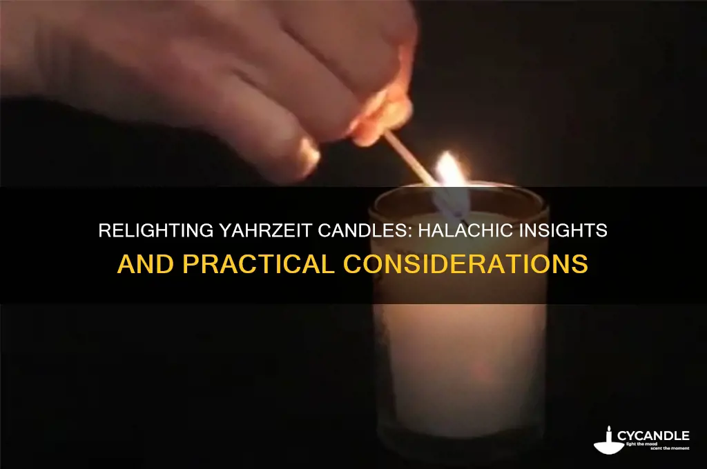 can you relight a yahrzeit candle