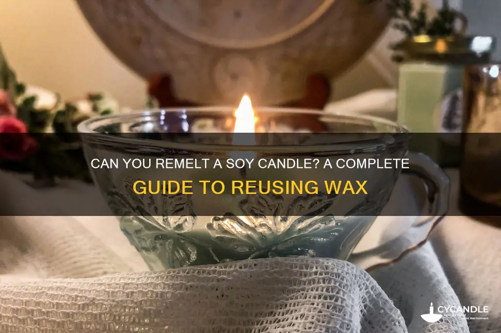 can you remelt a soy candle