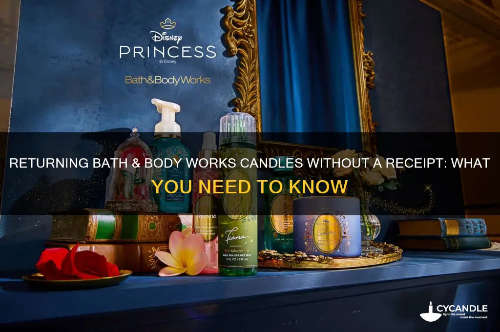 can you return bath and body works candles without receipt