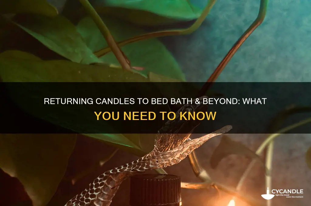 can you return candles to bed bath and beyond