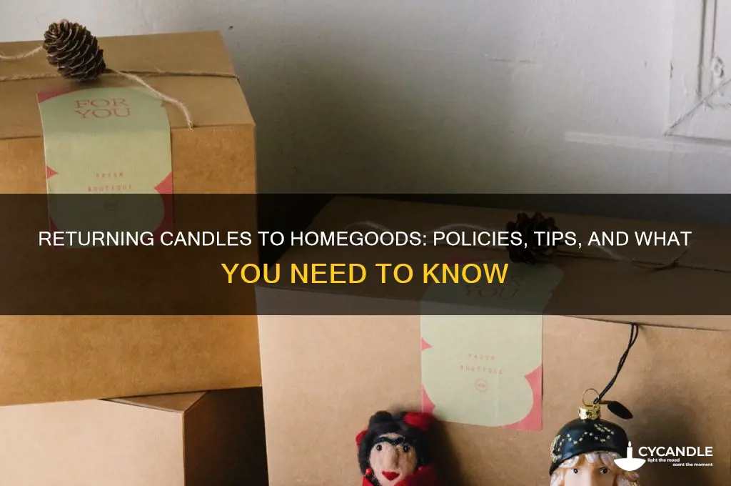 can you return candles to homegoods