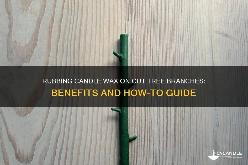 can you rub candle wax on cut tree branches