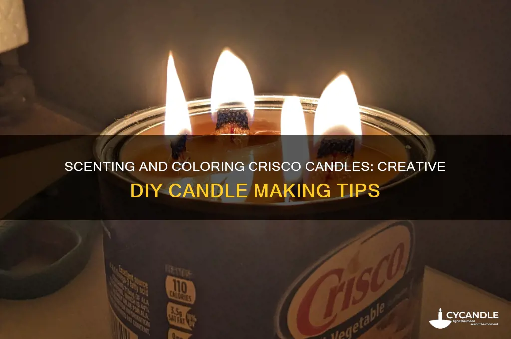 can you scent and color crisco candles