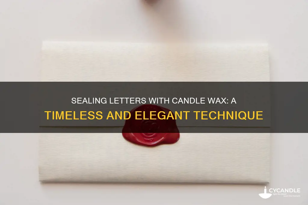 can you seal a letter with candle wax