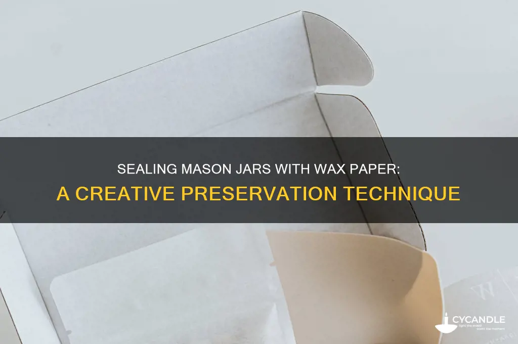 can you seal a mason jar with wax paper