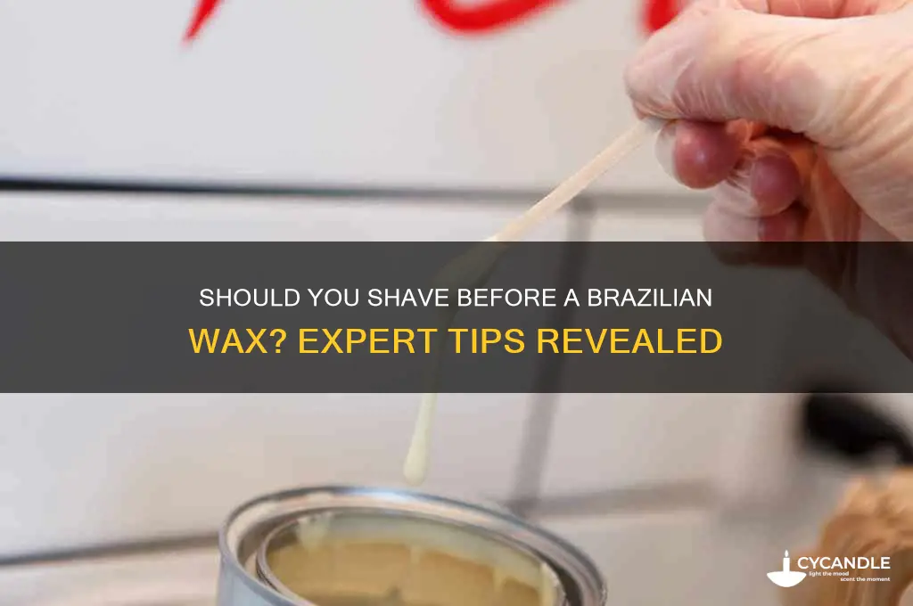 can you shave before a brazilian wax