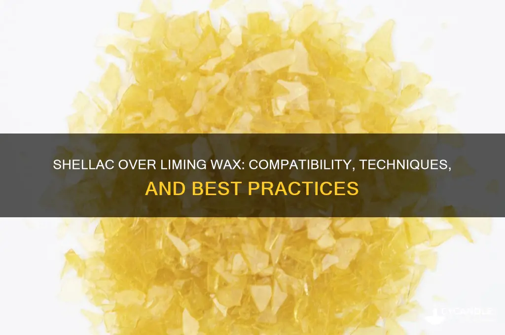 can you shellac over liming wax