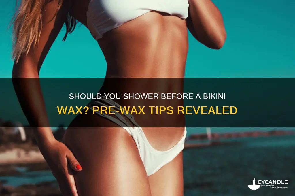 can you shower before a bikini wax
