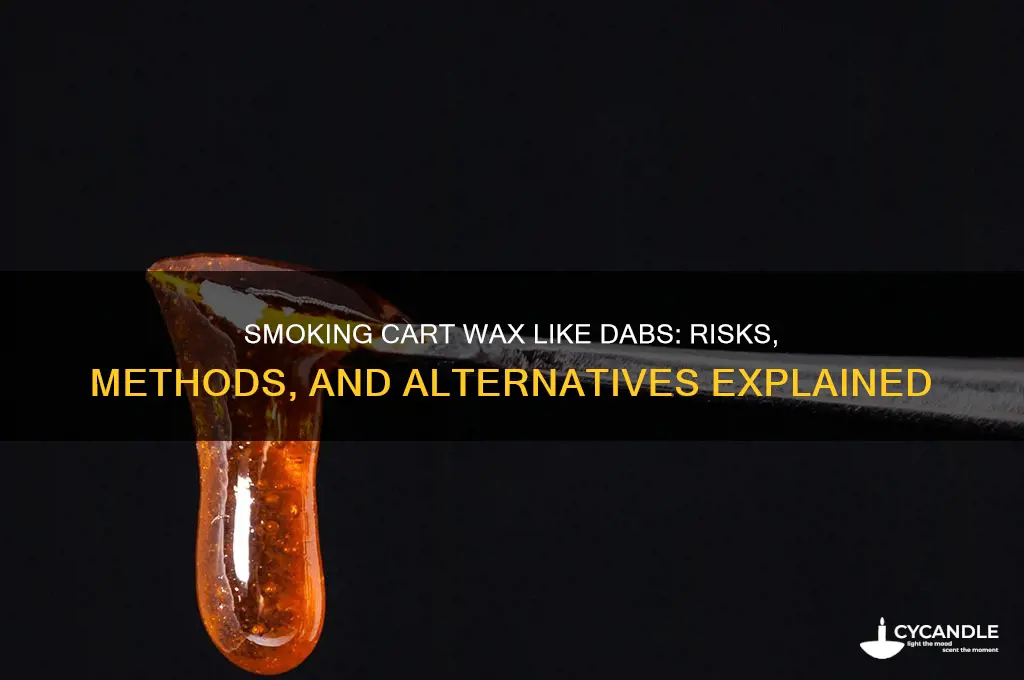 can you smoke cart wax like dabs