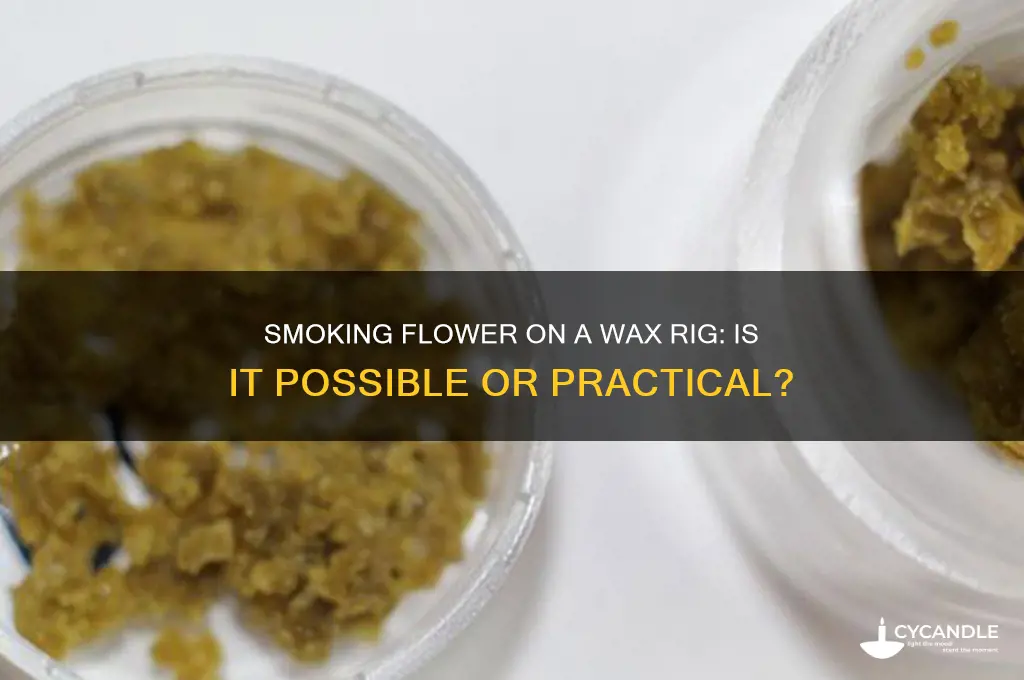 can you smoke flower on a wax rig