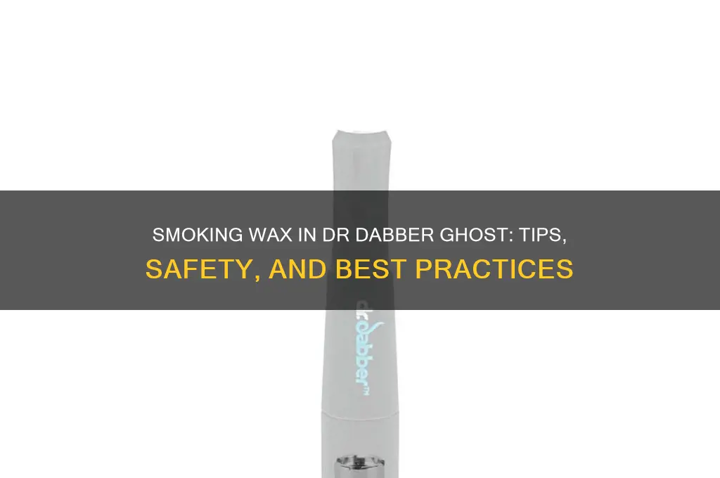 can you smoke wax in a dr dabber ghost