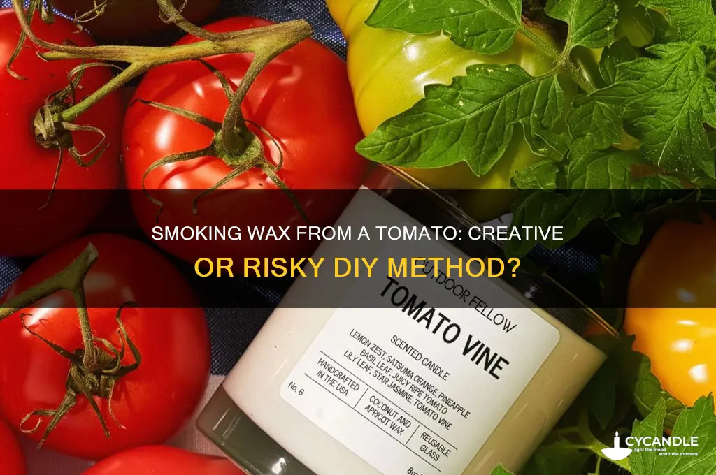 can you smoke wax out of a tomato