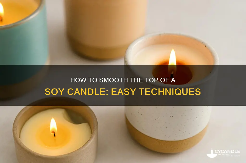 can you smooth the top of a soy candle