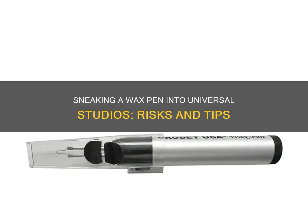 can you sneak a wax pen in universal studios