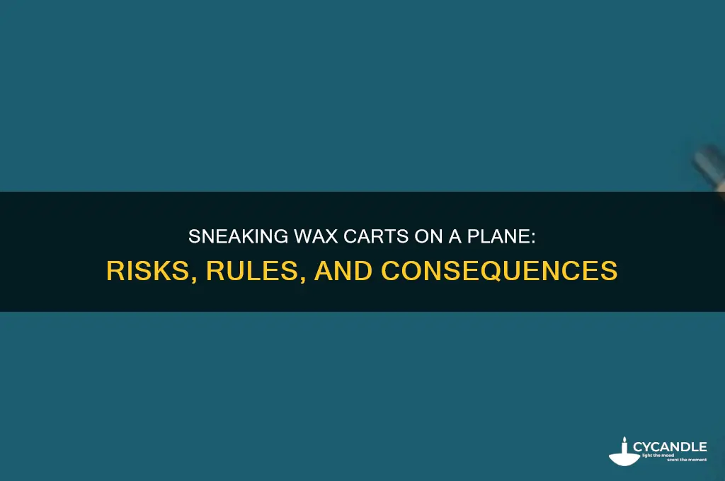 can you sneak wax carts on a plane