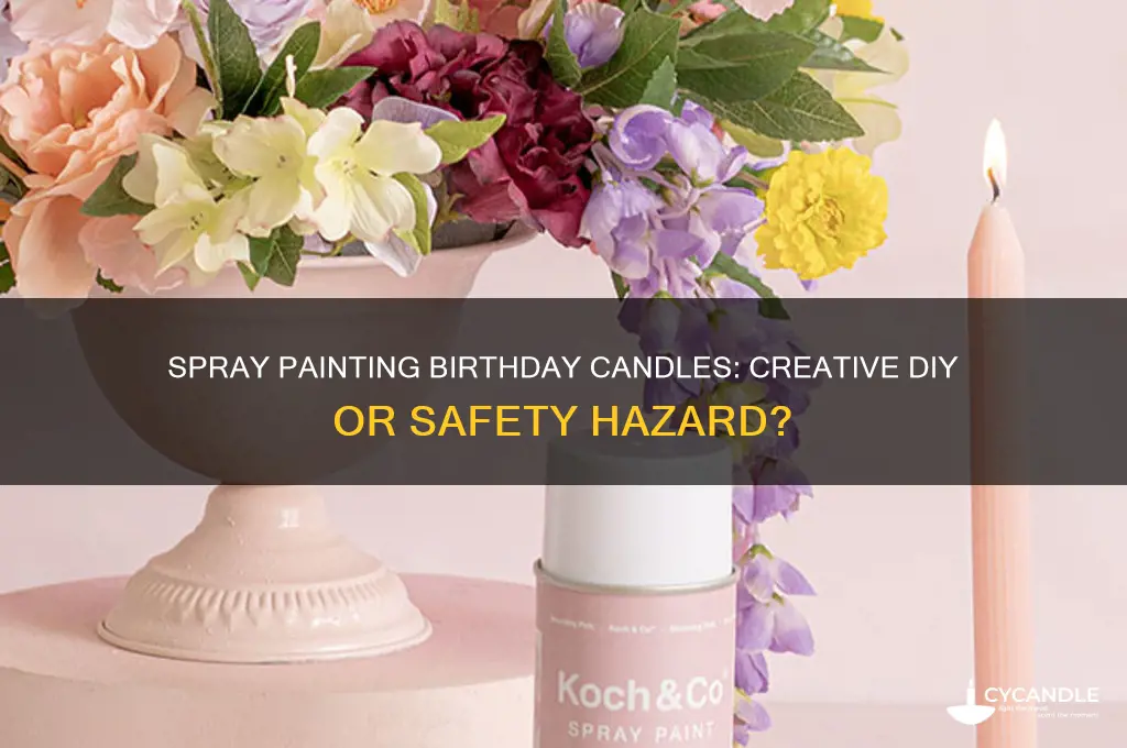 can you spray paint birthday candles