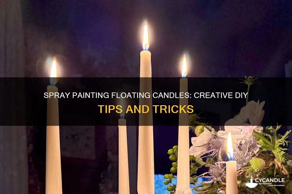 can you spray paint floating candles