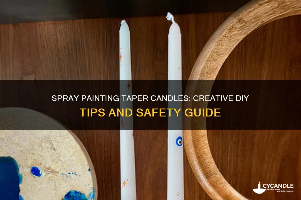 can you spray paint taper candles