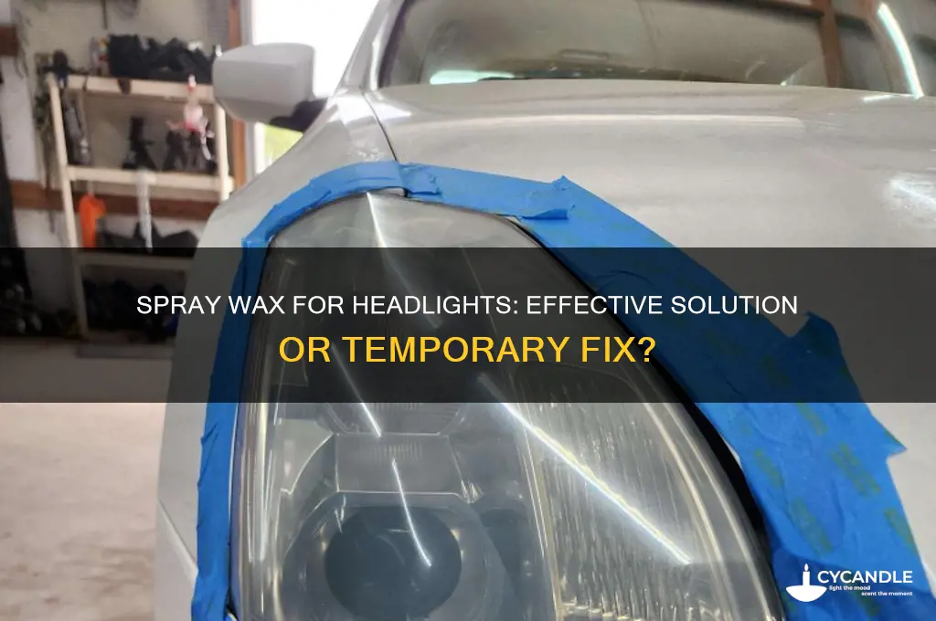can you spray wax headlights