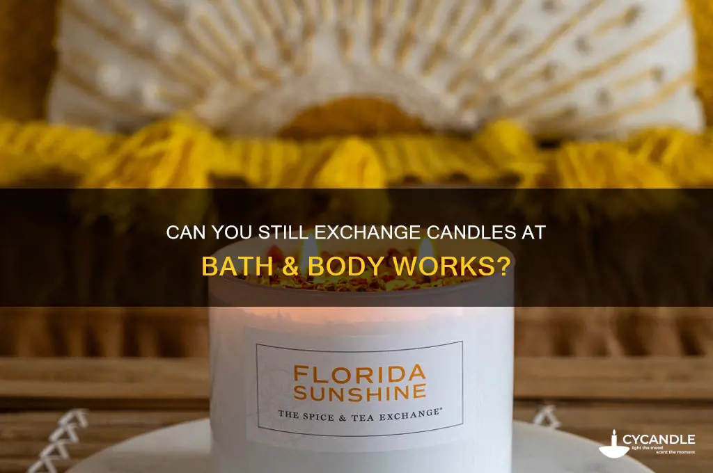 can you still exchange candles at bath and body works